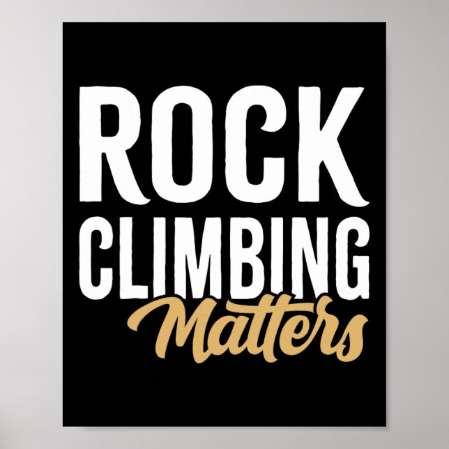 Rock Climbing Problems Vintage Rock Climber  Poster (Front)