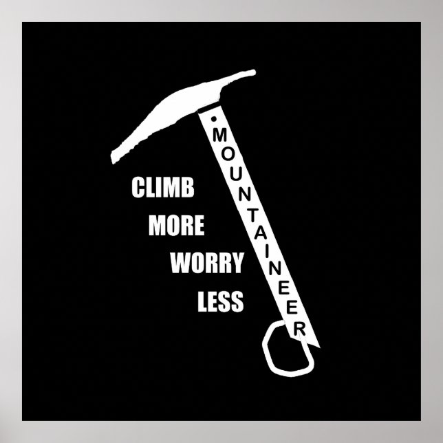 rock climbing quotes poster (Front)