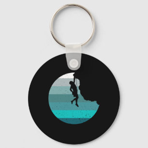 Rock Climbing Retro Bouldering Climber Vintage Sty Key Ring