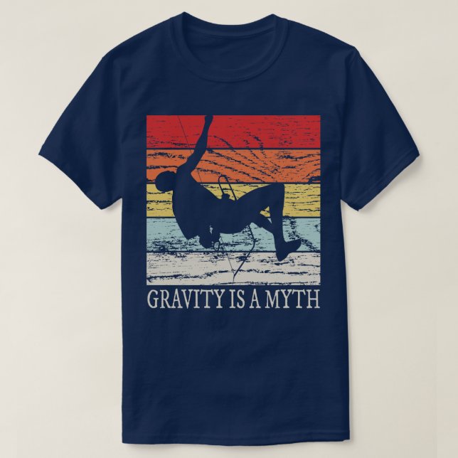 Rock Climbing Retro Bouldering T-Shirt (Design Front)