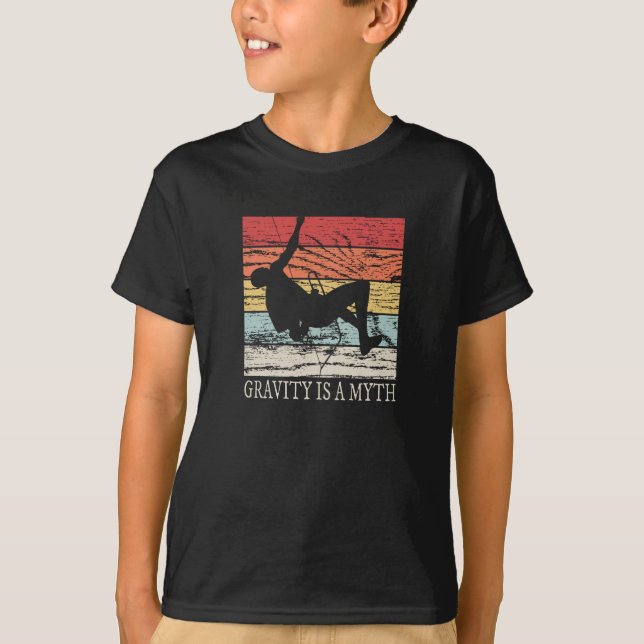 Rock Climbing Retro Bouldering T-Shirt (Front)