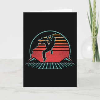 Rock Climbing Retro Vintage Bouldering 80s Style G Card