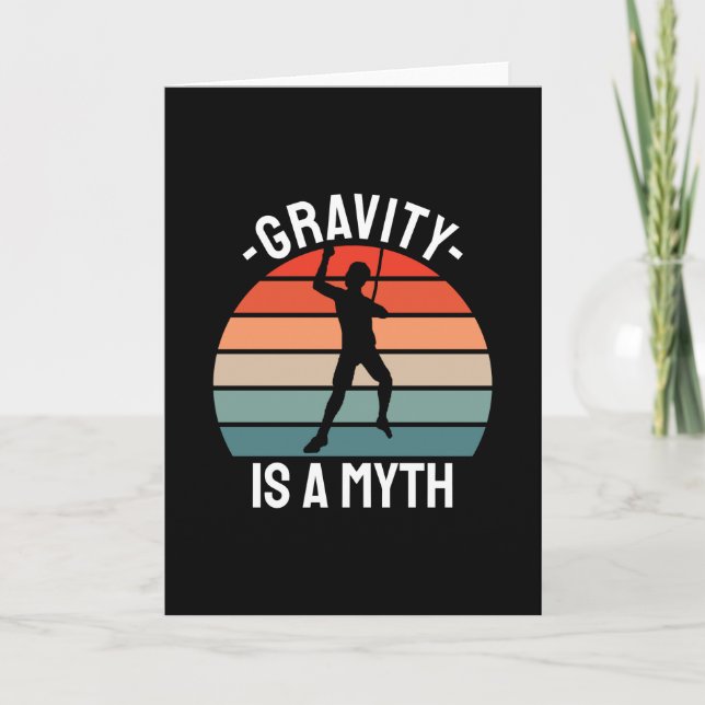 Rock Climbing Retro Vintage Card (Front)