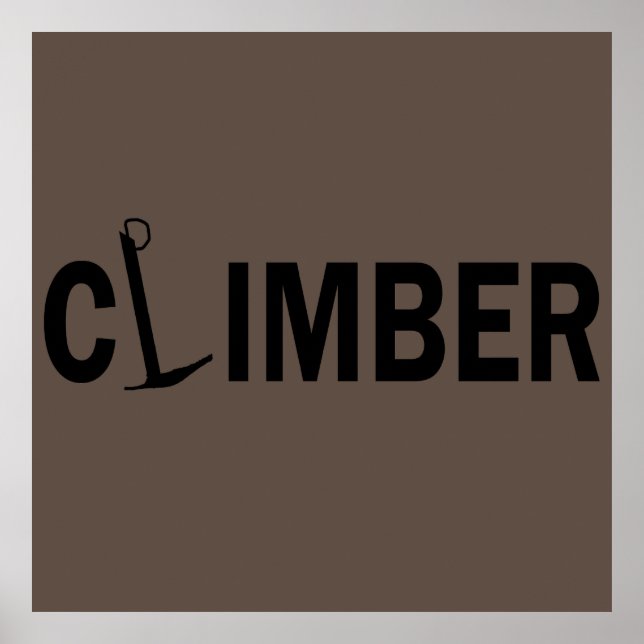 rock climbing rockclimber poster (Front)