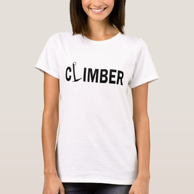 rock climbing rockclimber T-Shirt (Front)