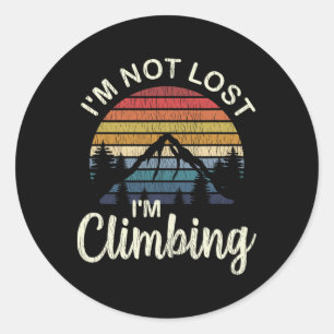 Rock Climbing Shirt - Mountain Climber Gifts - Cli Classic Round Sticker