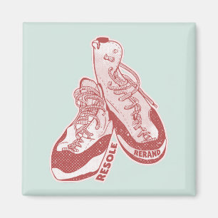 Rock climbing shoes resole magnet