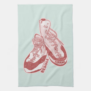 Rock climbing shoes resole tea towel