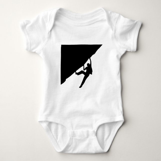 Rock Climbing Silhouette Baby Bodysuit (Front)