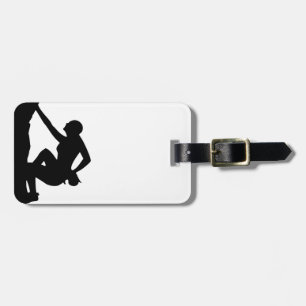 Rock Climbing Silhouette Luggage Tag