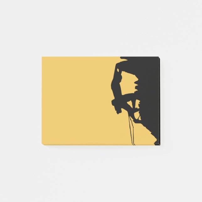 Rock Climbing Silhouette Post-it Notes (Front)
