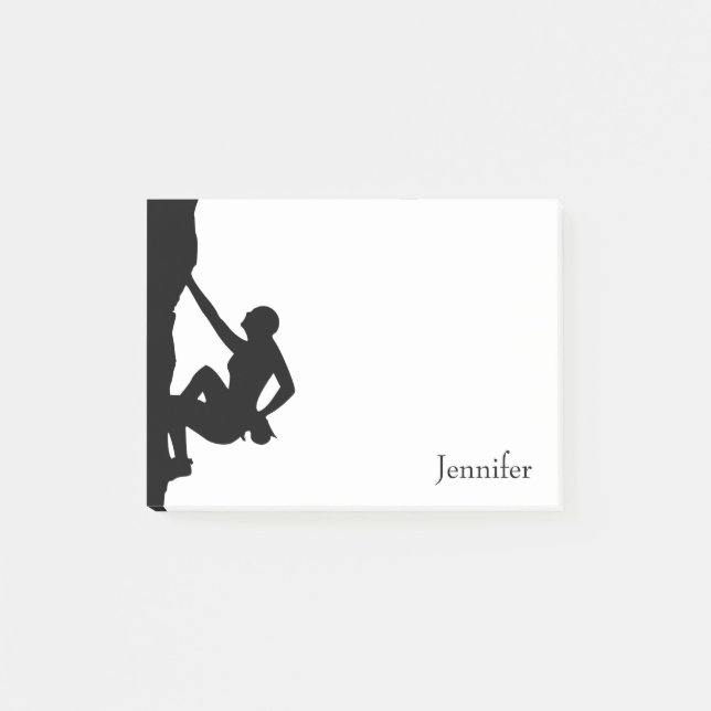 Rock Climbing Silhouette Post-it Notes (Front)