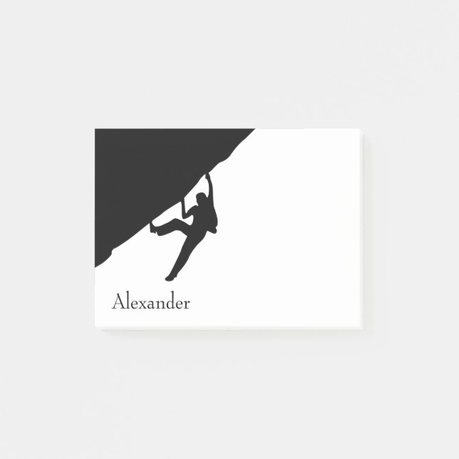 Rock Climbing Silhouette Post-it Notes (Front)