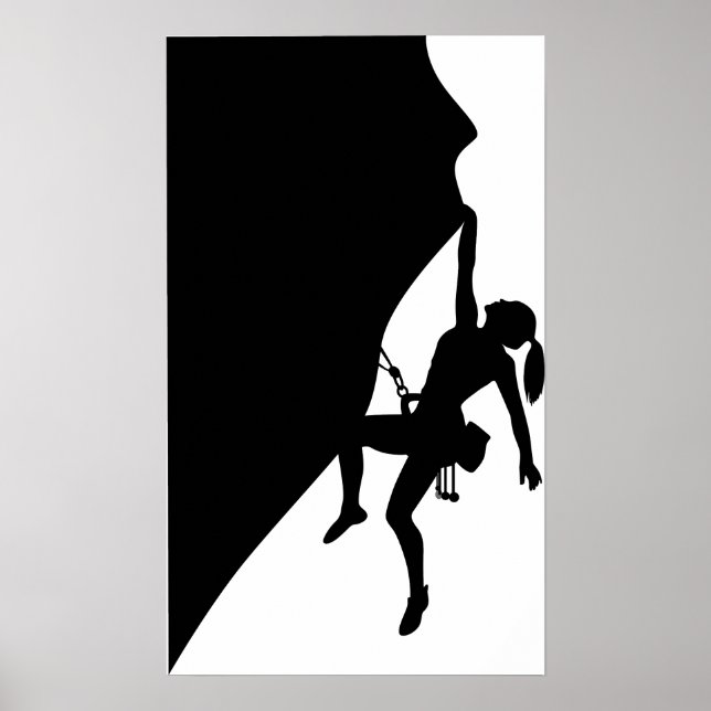 Rock Climbing Silhouette Poster (Front)