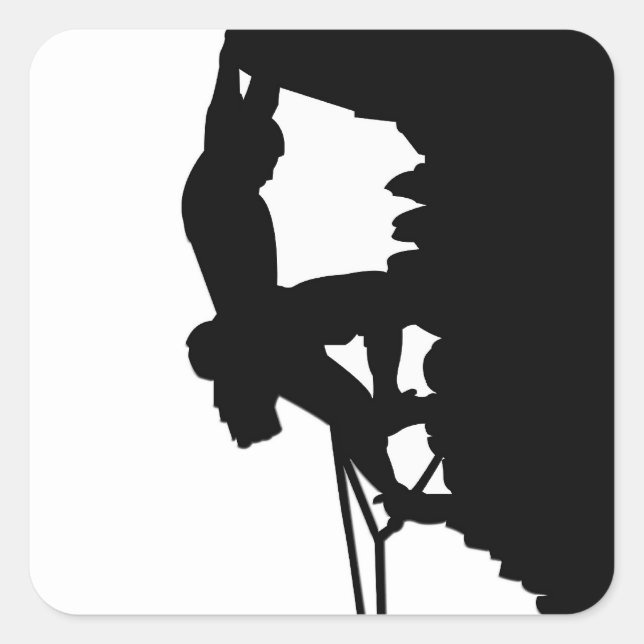 Rock Climbing Square Stickers (Front)