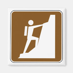 Rock Climbing Symbol Sign Magnet
