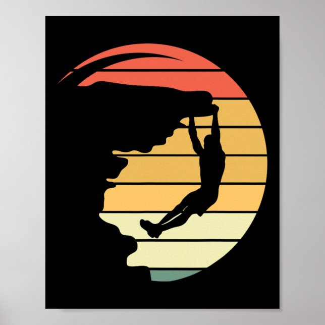 Rock Climbing T Shirt Graphic Adventure  Poster (Front)
