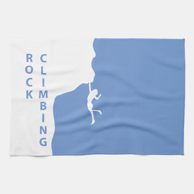 Rock climbing tea towel (Horizontal)