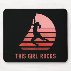 Rock Climbing This Girl Rocks Bouldering Mountain Mouse Pad