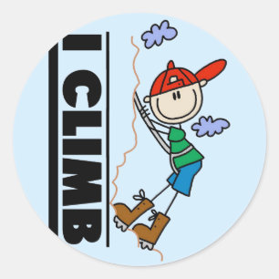 Rock Climbing Tshirts and Gifts Classic Round Sticker
