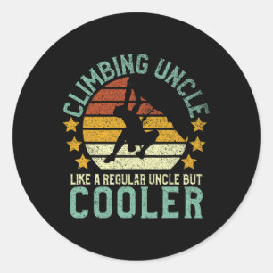 Rock Climbing Uncle Funny Bouldering Mountain Clim Classic Round Sticker