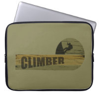 Rock climbing vintage climber