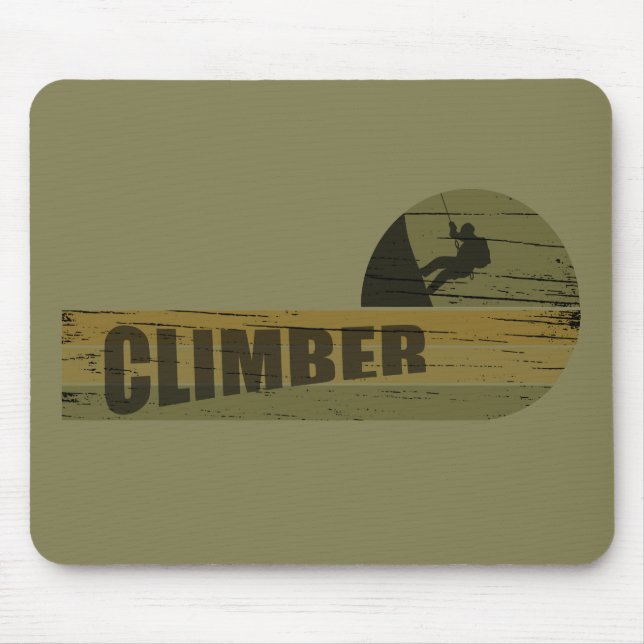 Rock climbing vintage climber mouse pad (Front)