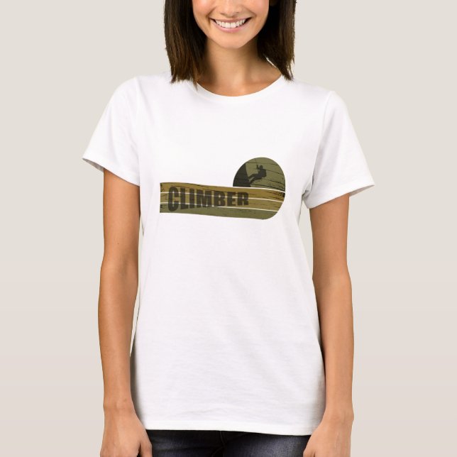 Rock climbing vintage climber T-Shirt (Front)
