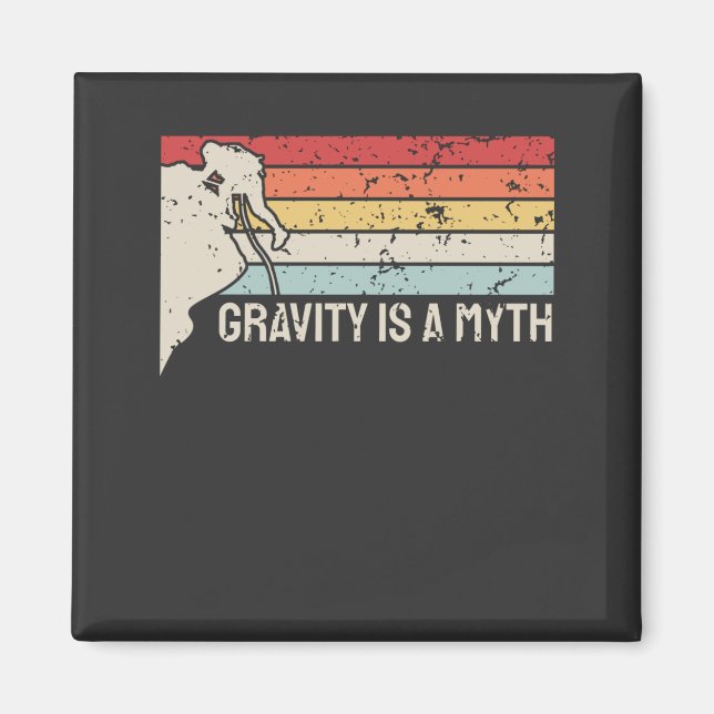 Rock Climbing Vintage Magnet (Front)