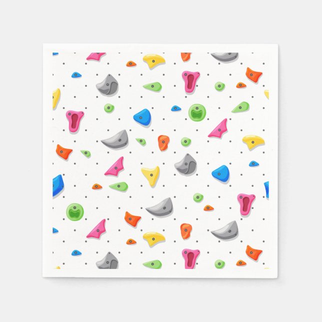 Rock Climbing Wall Napkin (Front)