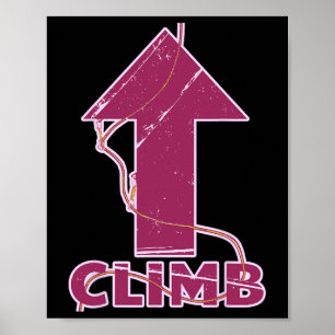 Rock Climbing Wall Rope And Quickdraws  Poster