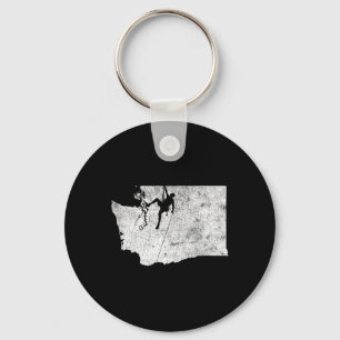 Rock Climbing - Washington Rock Climbing Shirt Key Ring