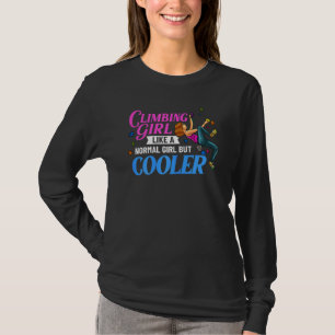 Rock Climbing Women Indoor Bouldering Girl Wall Tr T-Shirt