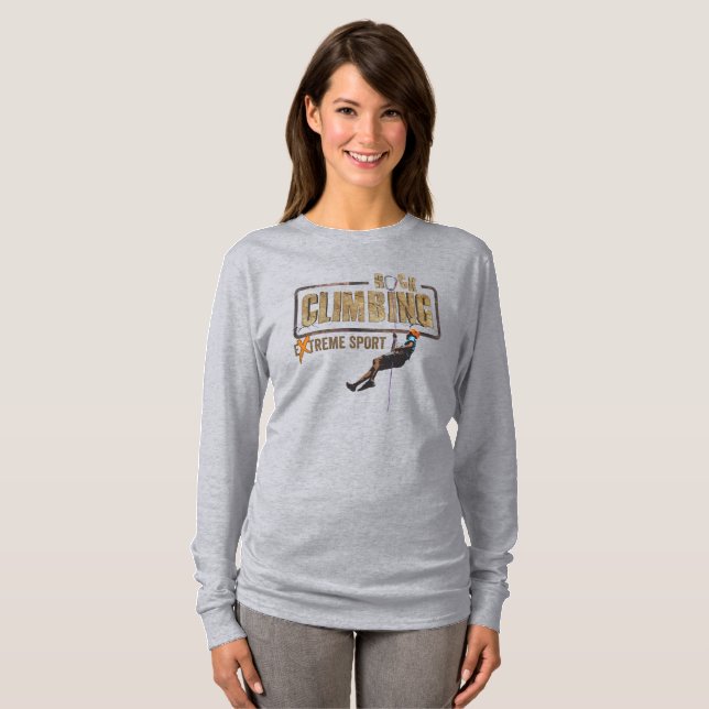 Rock Climbing | Women Long Sleeve T-Shirt (Front Full)