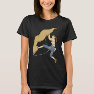 Rock Climbing Women Mountain Indoor Bouldering T-Shirt