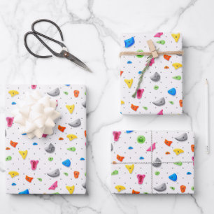 Rock Climbing Wrapping Paper, Rock Wall Gift Wrap