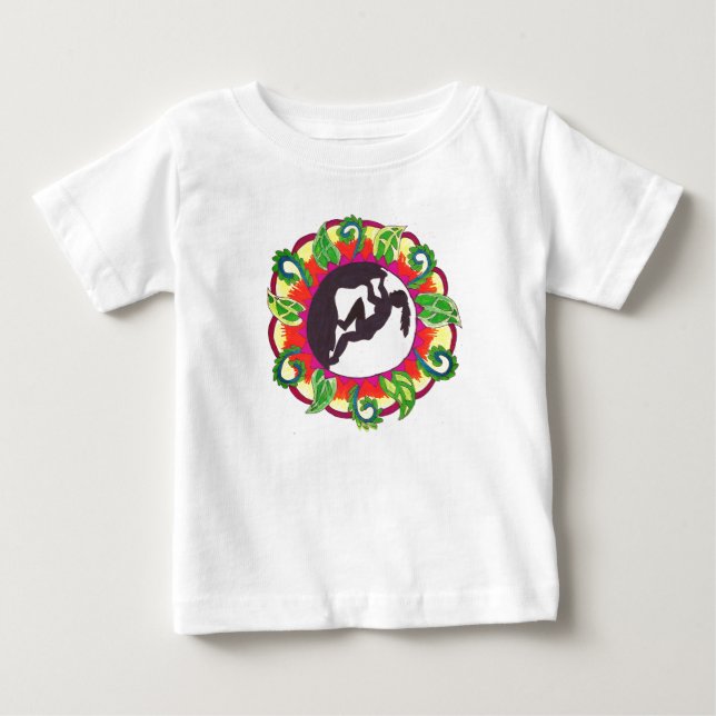Rock Climbing Zen Girl Baby T-Shirt (Front)