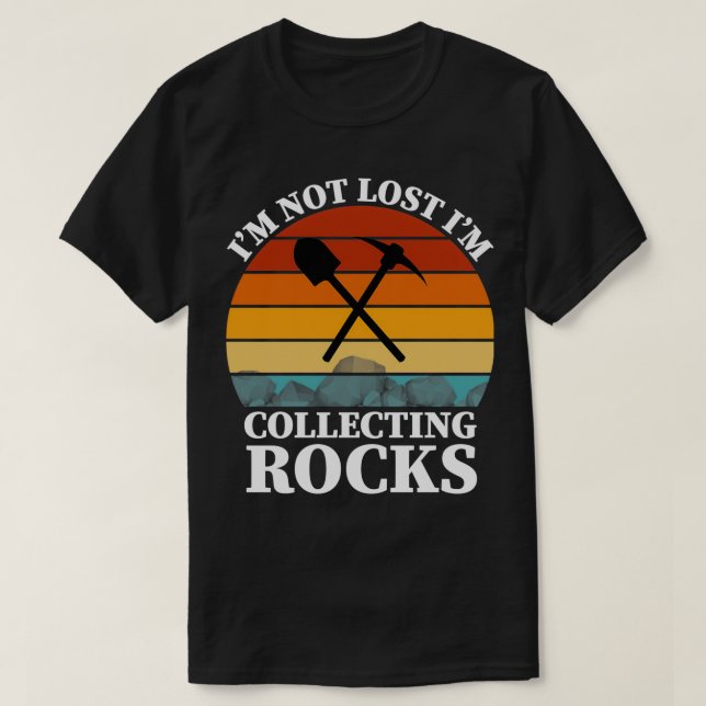 Rock Collecting Rock Hunting T-Shirt (Design Front)