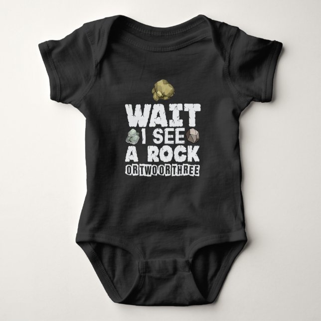 Rock Collector - Funny Geologist Mineral Geology Baby Bodysuit (Front)