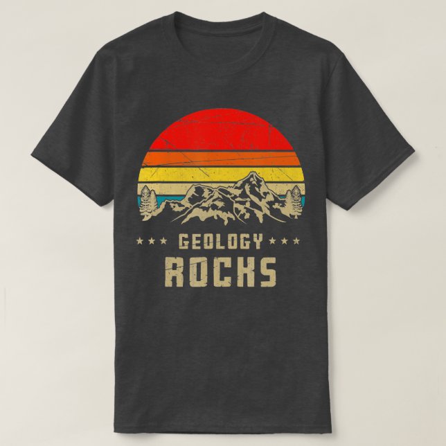 Rock Collector Geologist Mountains Nature Retro Ge T-Shirt (Design Front)