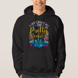 Rock Collector Geology Geologist Funny Pretty Rock Hoodie