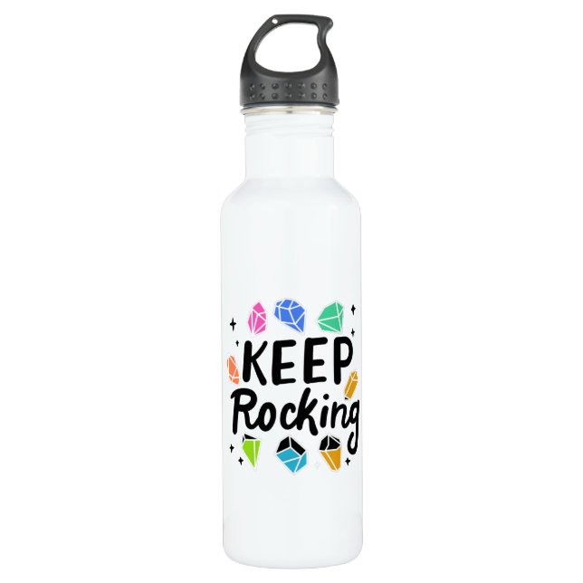 Rock Collector - Keep Rocking 710 Ml Water Bottle (Front)