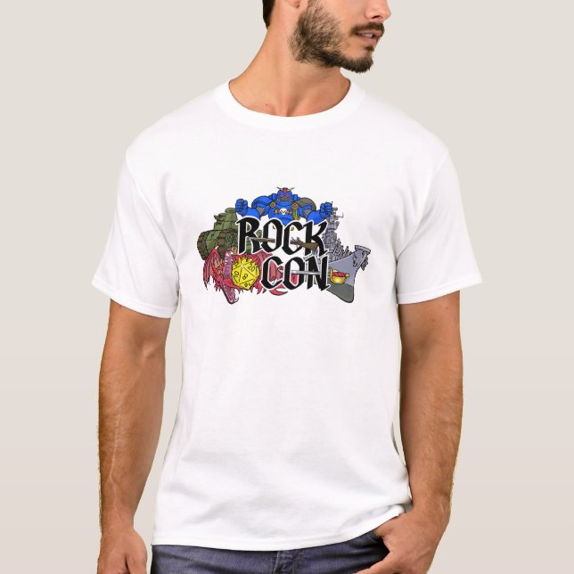 Rock-Con Game Convention T-Shirt 2026 (Front)