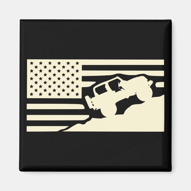 Rock Crawler American Flag  #USAPatriotGraphics  © Magnet (Front)