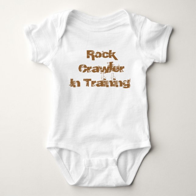 Rock Crawler In Traing infant wear Baby Bodysuit (Front)