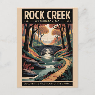 Rock Creek Park Vintage Washington Travel Poster Postcard