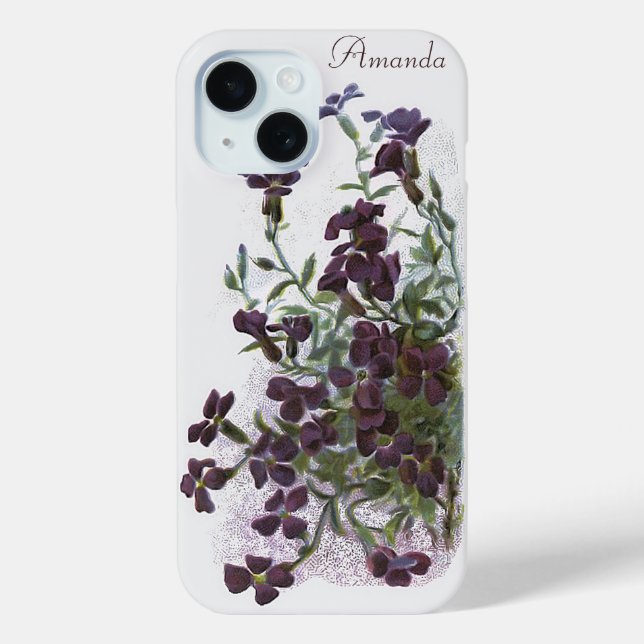 Rock Cress Ornamental Flowering Plant Illustration Case-Mate iPhone Case (Back)