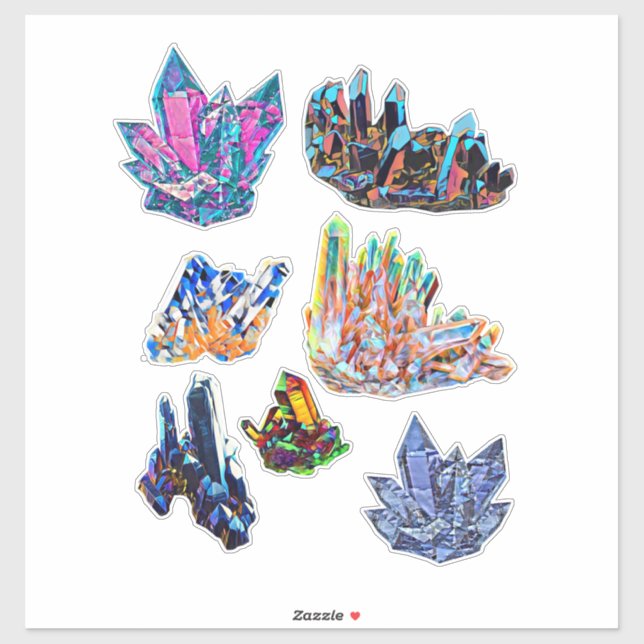 Rock Crystal Gemstones Abstract Art (Sheet)