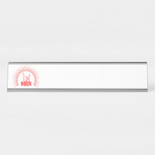 Rock Desk Name Plate
