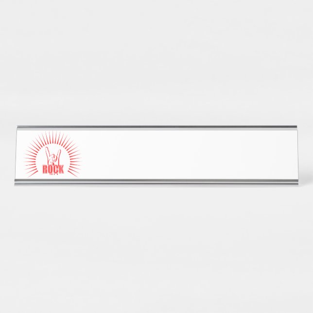 Rock Desk Name Plate (Front)